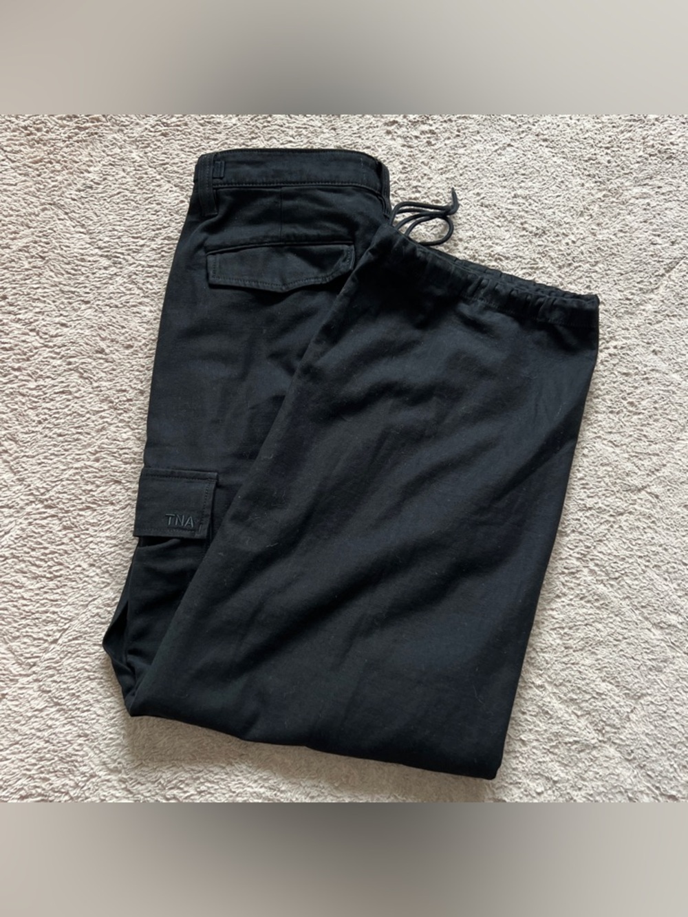 TNA Black Cargo Jogger Pants